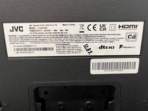 JVC LT-43CF330 43" 4K Smart TV 9months warranty
