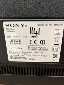 Grade B Sony KD-55XF8796  55" 4K HDR Smart TV 12months warranty