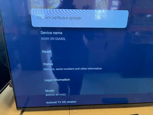 2024 As New Sony XR-55A80L 55" 4K HDR OLED Smart TV 18months warranty
