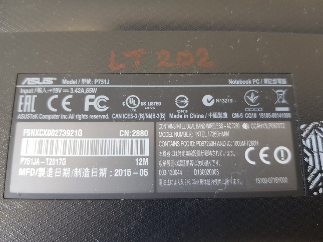 Asus P7515 mid range Laptop. 9months warranty