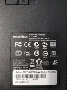 Refurb entry level emachines e732z laptop 3 months warranty