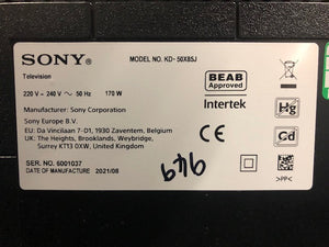 Sony KD-50X85J 50" 4K HDR LED Smart TV 12months warranty