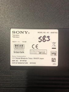 Sony KD-49XE7002 49" 4K HDR Smart TV 18months warranty