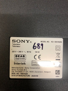 As new Sony KD-55XH9296 55" 4K HDR Smart TV 18months warranty